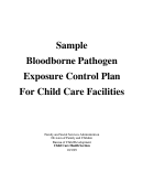 Sample Bloodborne Pathogen Exposure Control Plan For Child Care Facilities