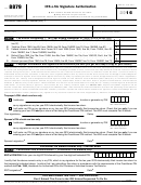 Form 8879 - Irs E-file Signature Authorization -2016