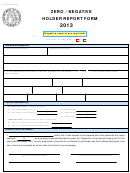 Form Up-1n - Zero / Negative Holder Report Form - 2013