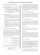 Ohio Estimated Income Tax Instructions And Worksheet - 2003 Printable pdf