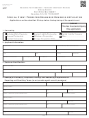 Form 13-90 - Special Event Promoter/organizer Business Application