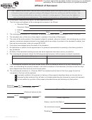 Affidavit Of Successor - Washington Department Of Revenue