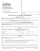 Certificate Of Limited Partnership - Washington Secretary Of State