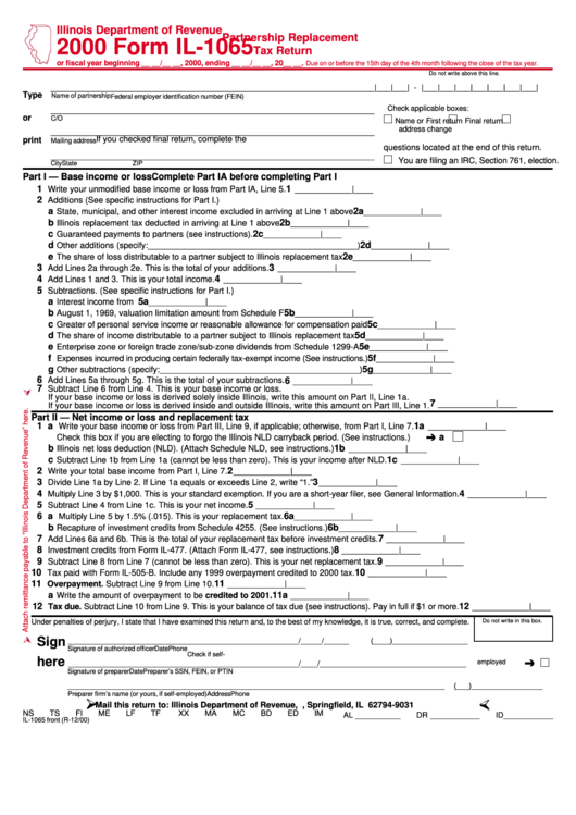 tax form 1065 example