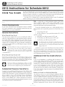 Instructions For Schedule 8812 - Child Tax Credit - 2013