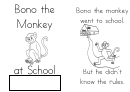 Bono The Monkey Coloring Sheet