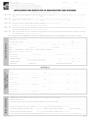 Form Txl 184 - Application For Certificate Of Registration And Licensing - City Of Taxoma, Washington