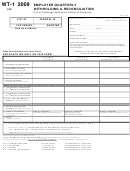 Form Wt-1 - Employer Quarterly Withholding & Reconciliation - 2009