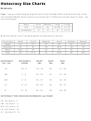 Hotocracy Size Chart Printable pdf