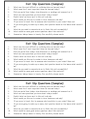 Exit Slip Questions (samples) Template