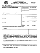 Form Sc2848 - Power Of Attorney And Declaration Of Representative