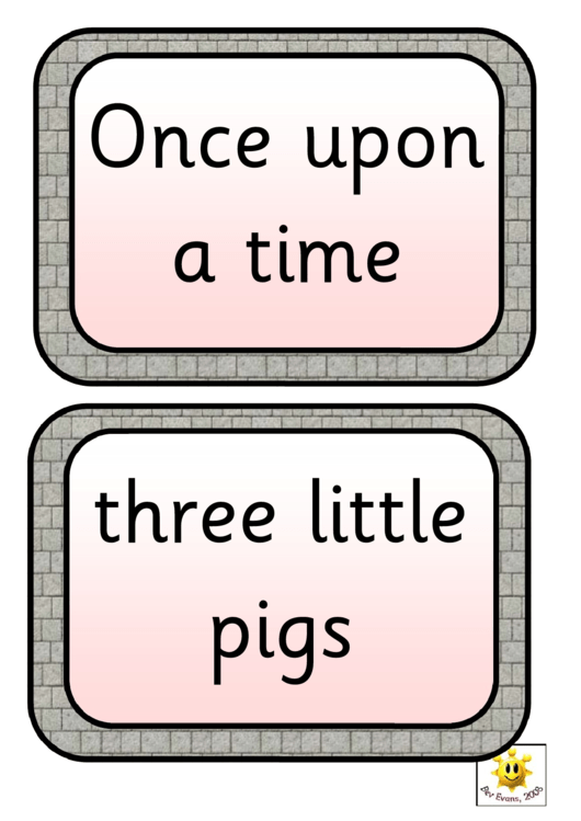 Three Little Pigs Game Card Templates Printable pdf
