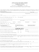 Fillable Affirmative Action/equal Employment Opportunity/mfd Employer - Employment Application - Cameron County Printable pdf