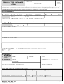Dd Form 1694 - Request For Variance (rfv)