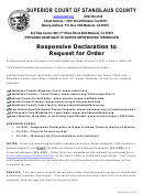 Form Fl-320 - Responsive Declaration To Request For Order - Superior Court Of Stanislaus County