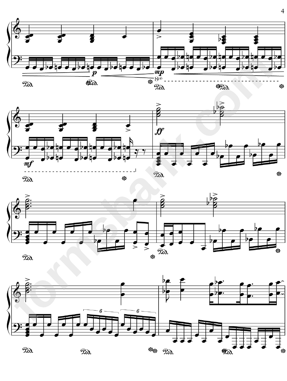 My Chemical Romance - Sleep Piano - Music Sheet