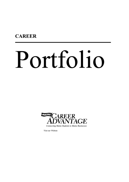 Career Portfolio Template Printable pdf