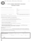 Form Treas 400 - Unclaimed Property Holder Report Form - 2011