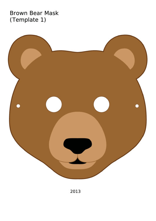 Brown Bear Mask Printable pdf