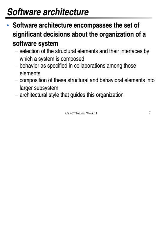 Software Architecture Printable pdf