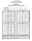Child Care Sign In / Sign Out Sheet