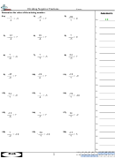 Dividing Negative Fractions Math Worksheets With Answers