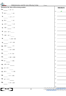 Multiplication And Division Missing Valu Math Worksheet With Answers