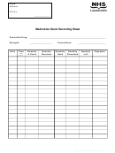 Medication Stock Recording Sheet