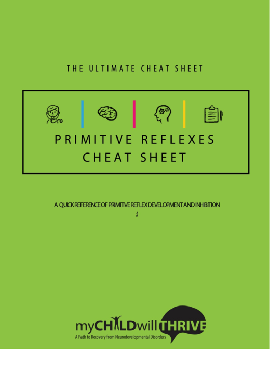 Primitive Reflexes Cheat Sheet Printable pdf