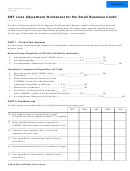 Form 3307 - Sbt Loss Adjustment Worksheet For The Small Business Credit - 2002