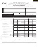 Form N-109 - Application For Tentative Refund From Carryback Of Net Operating Loss - 2016