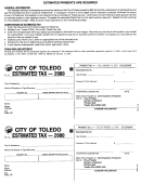 Form D1-00 - City Of Toledo Estimated Tax - 2000