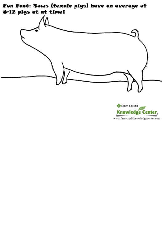 Pig Coloring Sheet Printable pdf
