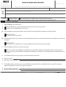 Fillable Form 8832 - Entity Classification Election Printable pdf
