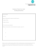 Business Thank You Letter Drafting Worksheet
