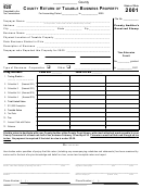 Tax Form 920 - County Return Of Taxable Business Property - 2001