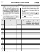 Form Ft-otas - Ohio Taxpayers' Affiliation Schedule - 2002