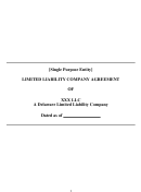 Limited Liability Company Agreement Template Printable pdf