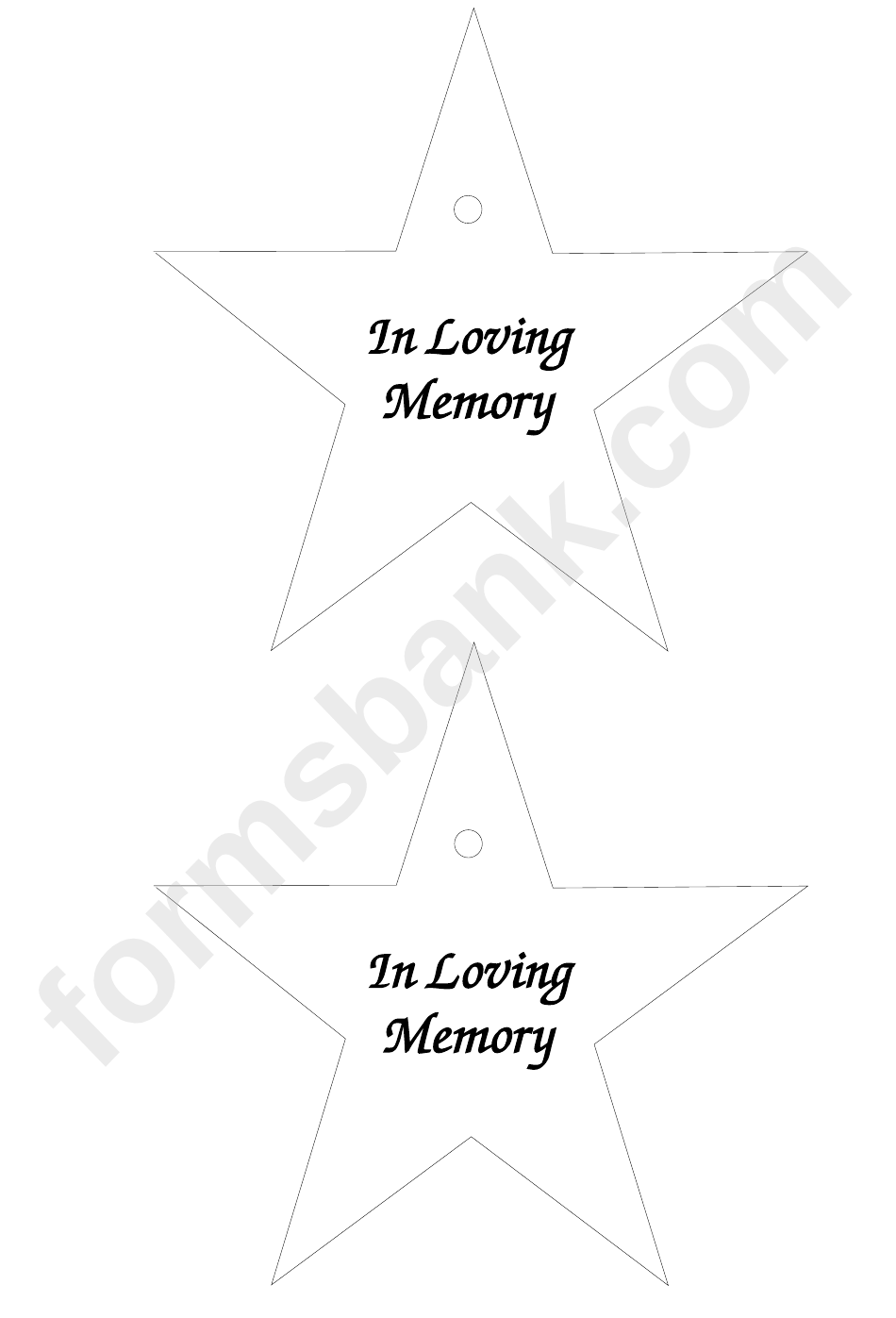 Evening Of Reflection Star Template