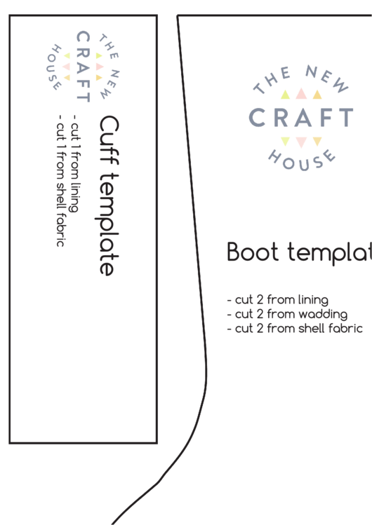 Cut-Out Boot Template Printable pdf