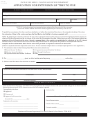 Form Rpd-41096 - Application For Extension Of Time To File - 2016
