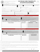 Form Eft-pre - Electronic Funds Transfer (eft) Authorization Agreement - 2013
