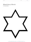 Blank Star Of David Coloring Sheet