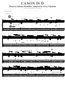 Johann Pachelbel - Canon In D Music Sheet