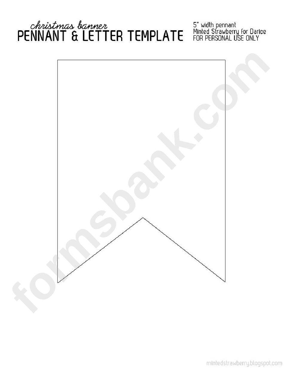 Pennant And Letter Template