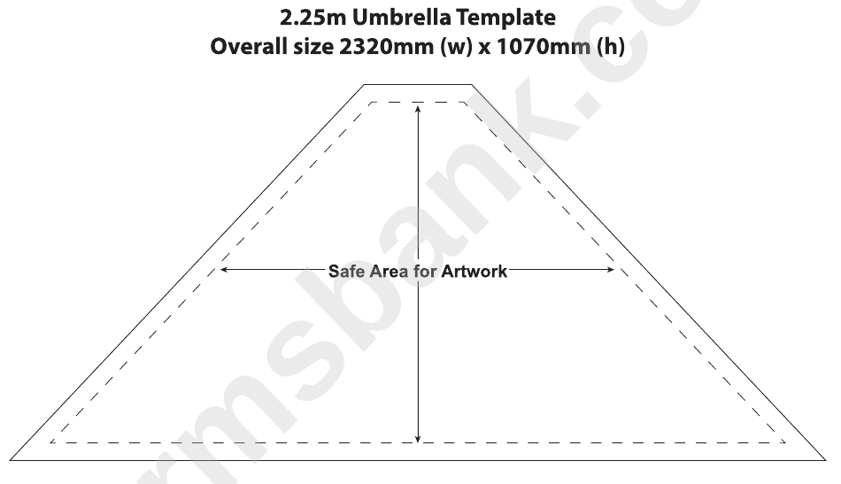 2.25m Umbrella Template