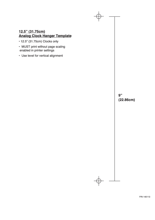 Analog Clock Hanger Template Printable pdf