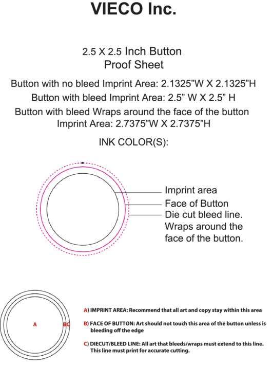 2.5 X 2.5 Inch Button Template