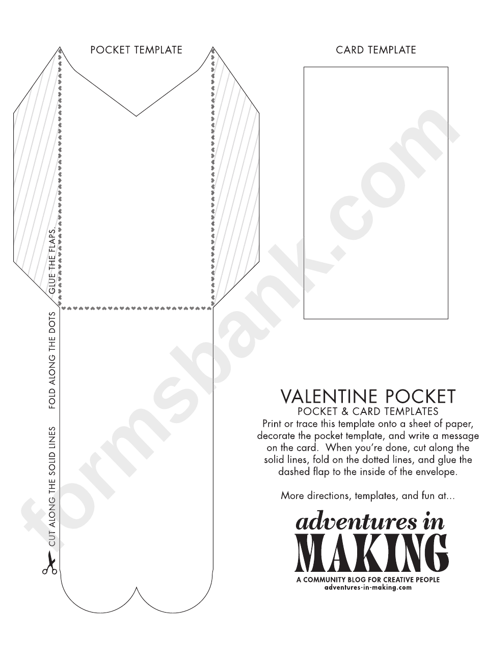 Valentine Pocket & Card Template