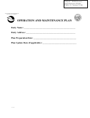 Operation And Maintenance Plan Template